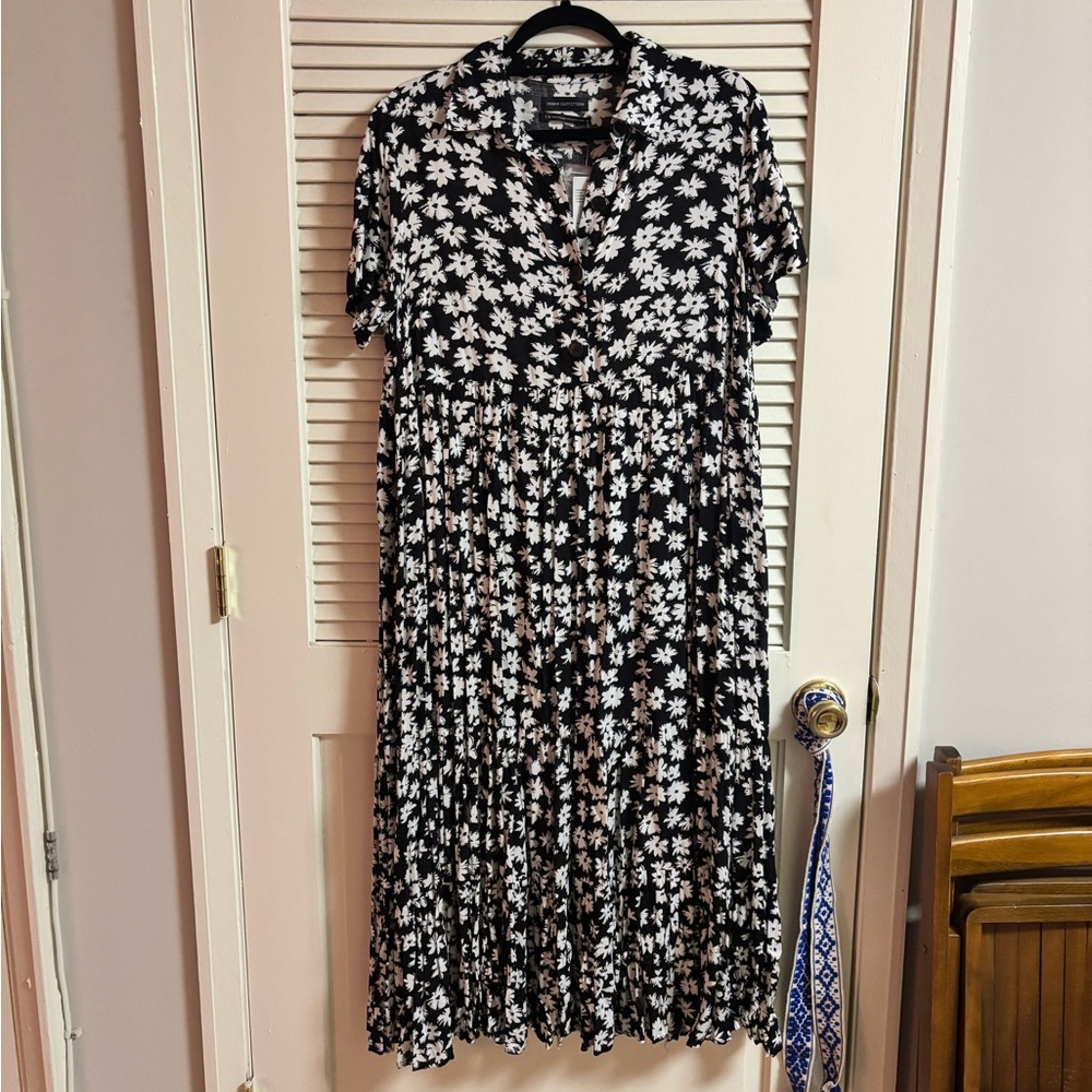 Urban Outfitters Collared Floral Midi Dress Size L